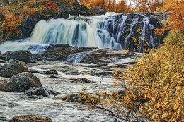 Водопад / река,водопад,осень