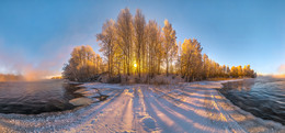 Движение вверх / Первый рассвет золотой весны. 
Север Ленинградской области, 1 марта 2018 год.