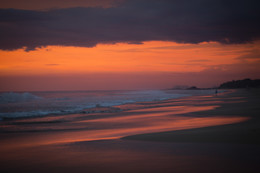 Океан после заката / Берег Шри-Ланки после заката