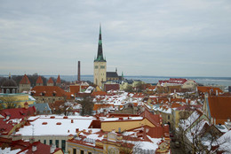 Пасмурный мартовский день над старым Таллином. Эстония / Пасмурный мартовский день над старым Таллином. Эстония
