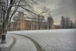 Зимнее утро в Царицыно / Парк Царицыно ,Фрагмент Екатерининского дворца .