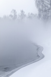 Весенний туман / река туман