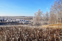 Солнечное утро. / Солнечное утро, осенняя изморозь.