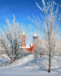 Строящийся храм Серафима Саровского в городе Дзержинске / &quot; &quot; &quot;