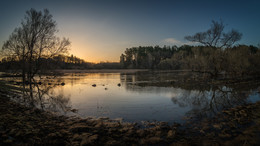 весенняя вода / весна, апрель, раннее утро