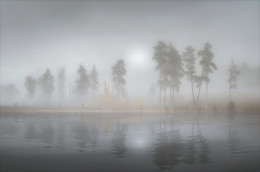 вечерний туман / туман на озере