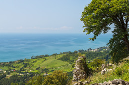 Абхазский пейзаж / Новый Афон, Абхазия. Вид с Иверской горы на побережье Черного моря.