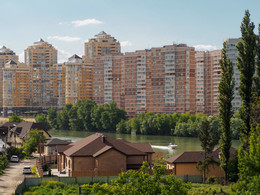 Вид на Краснодар с тургеневского моста / 2018 год