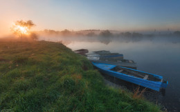Майское утро. / Подмосковье, Дубна, стрелка, пересечение реки Сестры и реки Дубна.
