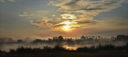 Ранним утром на реке... / Палессе, Прыпяць. 3-к панорама