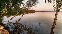 Закат на озере / Озеро Мястро