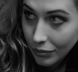 Monochrome, glamorous, portrait. A. Krivitsky's studio. / Monochrome, glamorous, portrait. A. Krivitsky's studio.