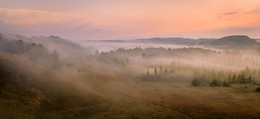 Утро туманное. / Изборско-Мальская долина.