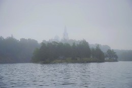 Туман на Валааме. / В Монастырской бухте туман.