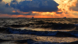 Закат на Балтике / Балтийское море