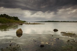 Перед грозой / Снимок сделан перед закатом и перед грозой. Муром, р.Ока.