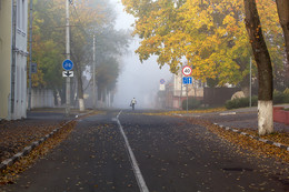 Уходящий в туман / Полоцк. Нижнепокровская утром