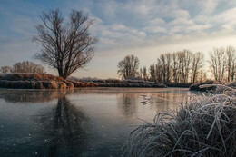 Предзимок / осень,рассвет,мороз,озеро