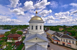 Вид на Торжок с колокольни Ильинской церкви. / ***