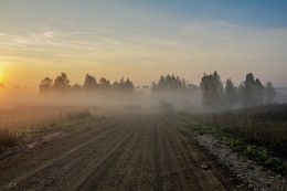 Дорога / Утро,туман