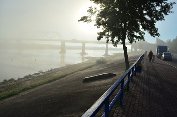 утро / туман.река