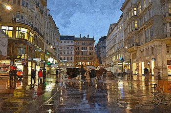 Прогулки по вечерней Вене в дождь / Прогулки по вечерней Вене в дождь