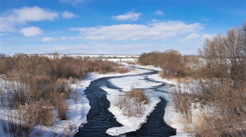 Зимняя зарисовка / Живописная река Кшень. Всегда радует красивыми фтографиями.