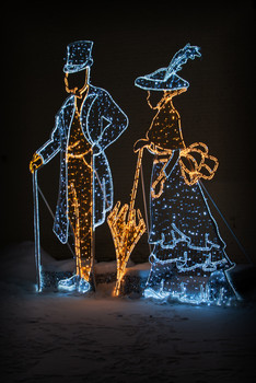 Леди и Джентельмен / Праздничная иллюминация в Новогоднюю ночь, Музей-усадьба Люблино (Москва)