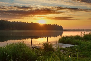 Такие пряные закаты на Руси... / Озеро Ломпадь, Калужская губерния, Русь