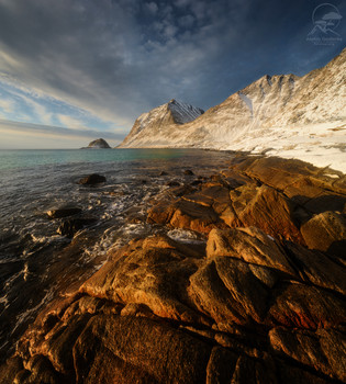 Haukland Beach / Норвегия, лофотены. Февраль 2018