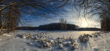 На зимней Воронке / р. Воронка, Тульская область