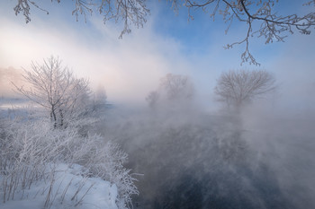 Дым над водой / Подмосковье. Пехорка.