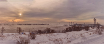 вид на ГЭС / нижний бьеф Новосибирской ГЭС