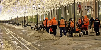 Утро на Никольской / Москва, ул. Никольская, 03.01.2019