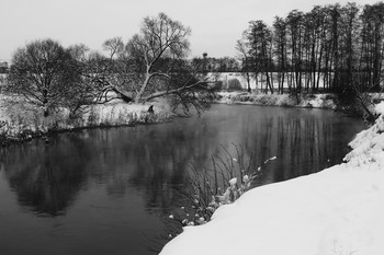 река Пехорка в Краскове (Московская область) / Зимний пейзаж в Краскове