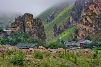 Утро в высокогорном селе / С. Лаза Азербайджан.