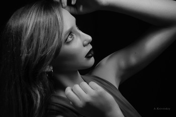 Portrait of a fashion model. Studio A. Krivitsky. / Portrait of a fashion model. Studio A. Krivitsky.
