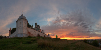 Переславль-Залесский / Переславль-Залесский,панорама,закат,Плещеево озеро