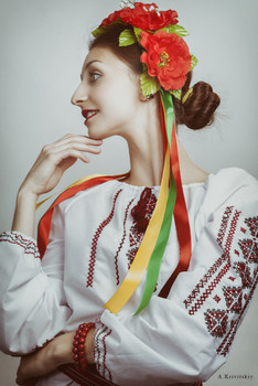 Portrait. Ukrainian folk type. Studio A. Krivitsky. / Portrait. Ukrainian folk type. Studio A. Krivitsky.