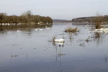 река Ока в Поленове (Тульская область) / Мартовский день на Оке в Поленове