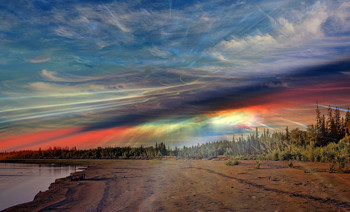 Там за лесом... / небо разыгралось