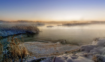 Перед рассветом / Утро на озере