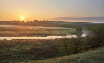 &nbsp; / рассвет,река,туман