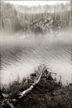 На реке Каменке. /1974 год/ / Первые пробы "пейзажа" по "трафраретным установкам"...