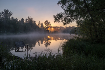   / утро, туман