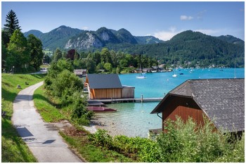 Am Wolfgangsee / Während meiner Fahrradtour durch das Salzkammergut hatte ich viele tolle Bilder vor dem Messsucher . Dieses zum Beispiel.