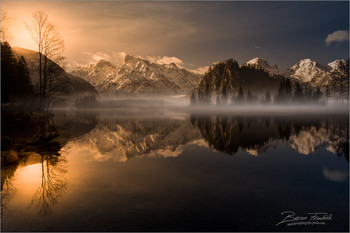  / Ein Windstiller Morgen am Almsee in Oberösterreich.
