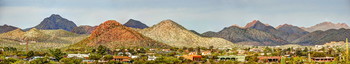 самоцветы Туссона (панорама) / вид на Tucson Mountain Park, г. Туссон, Аризона