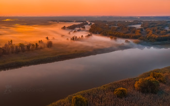 Нежно утро в дельте / Летний туман.
Фото-проект &quot;Дельта Волги».
Астраханская область. Августа, 2019 год.