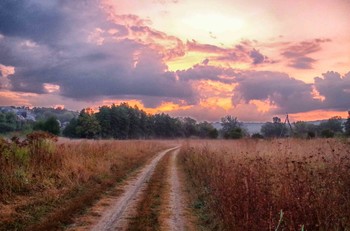 дорога в утро / Сентябрьское утро и дорога...